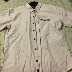 Eighty Eight White Casual Button Down Shirt